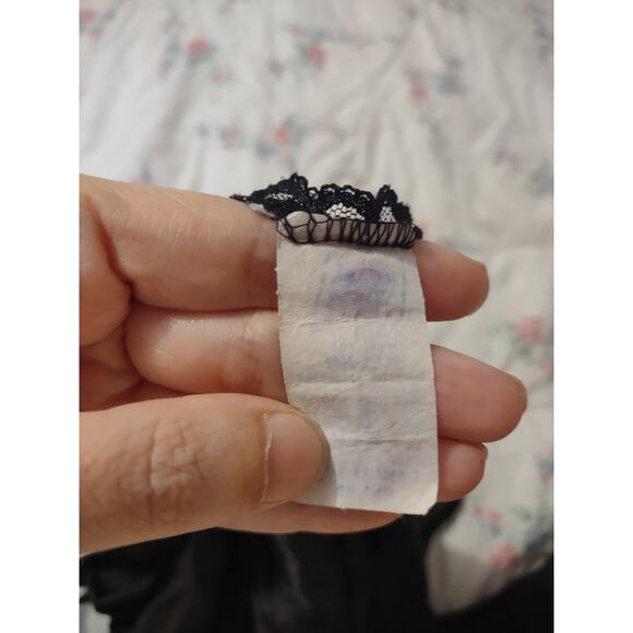 VTG Roaman's Black Cami L Whimsigoth Dark Romantic Sheer Dark Fairy Grunge - Picture 3 of 6